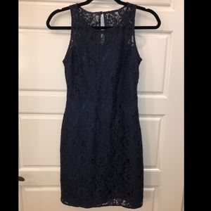 J.Crew navy lace dress